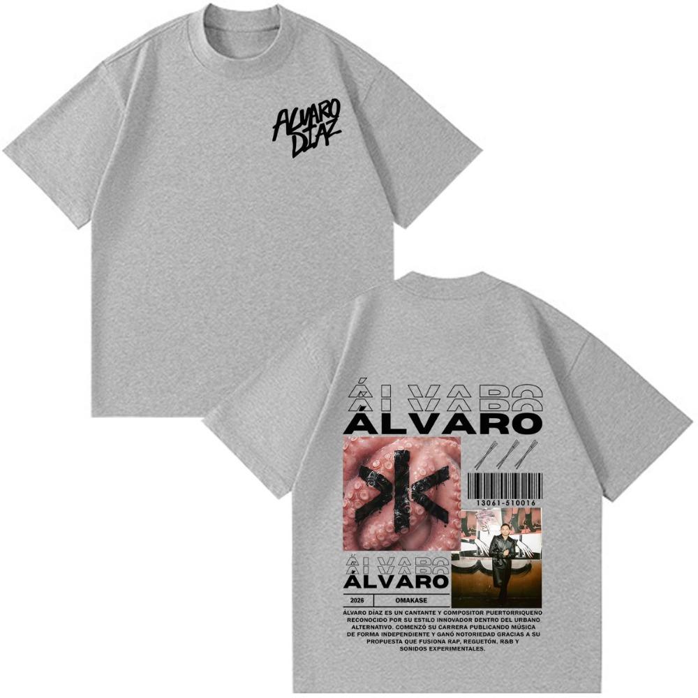 Alvaro Diaz Omakase Album 2026 Tour Merch Tees Men Women Hip-hop T-shirt Short-sleeved Cotton Casual Loose Gothic Punk T-shirts