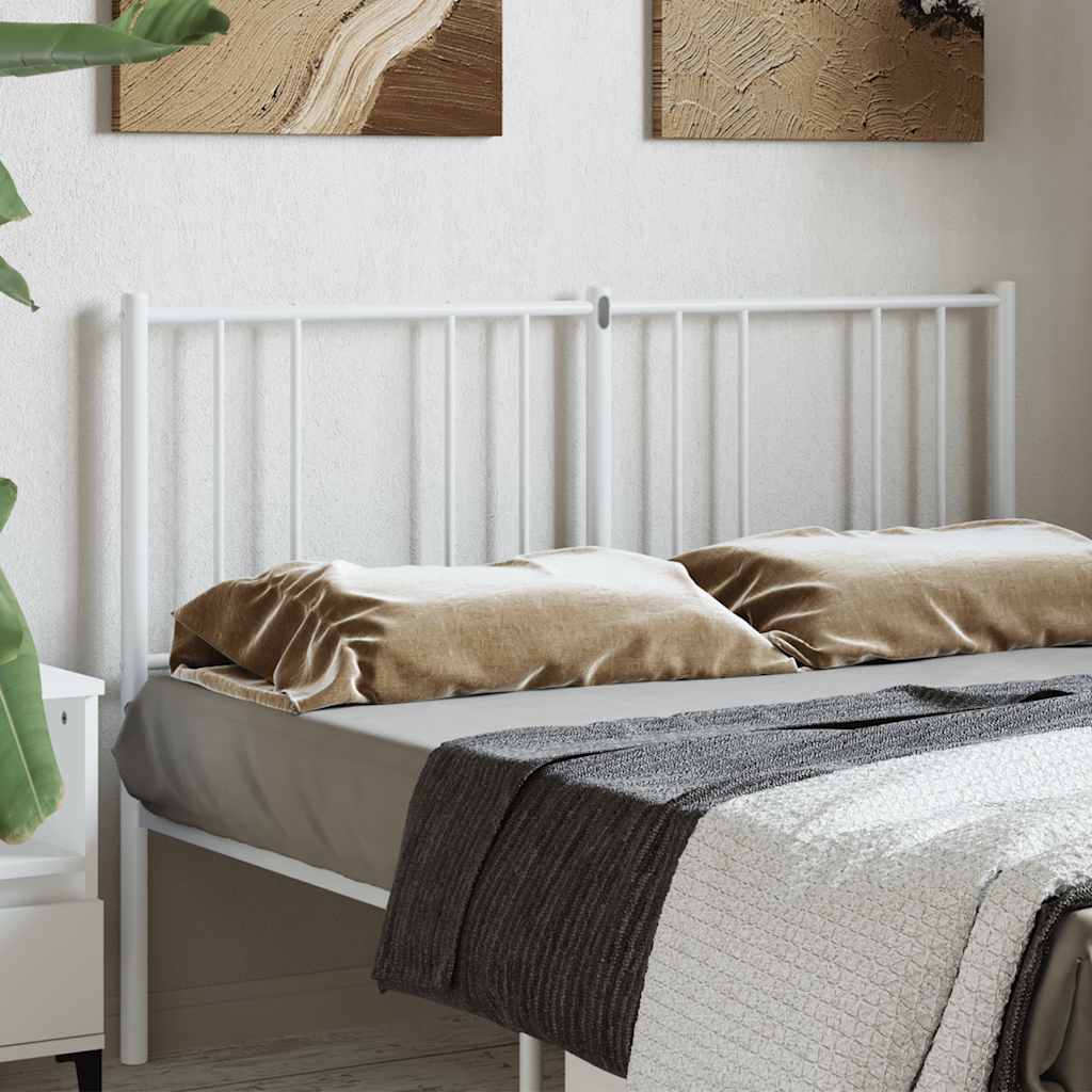 VidaXL Ersatz-Kopfteil Metall Weiß 120 cm
