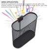 Metal Wall Mount Pen Holder Oval Shape Desk Side Pen Organizer Whiteboard Organization