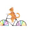 Gelbe Katze Fahrrad Windmühle Windspiel Tier Windspiel Ornamente
