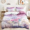 Three-Piece Closed-Eye Unicorn Eyelash Quilt Cover Bedding Kit Children'S Room