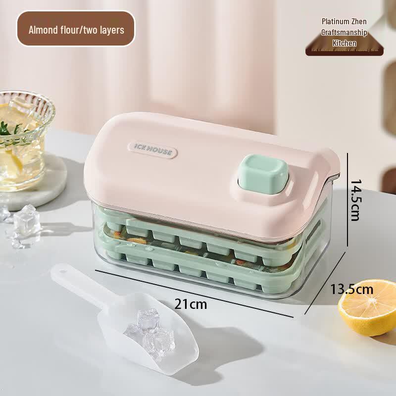BoZhen Press-Type Ice Cube Tray & Storage Box