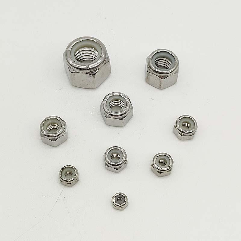 Imperial 304 Stainless Steel Nylon Lock Nut 1/4-20, 10#-24, 3/8-16