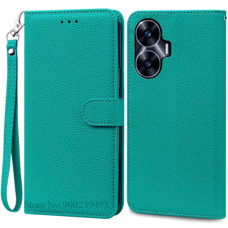 For Realme C55 Case Leather Flip Wallet Cover For Realme C55 Case Book Protective Cover Coque Fundas Shell