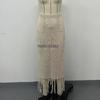 European-American High Slit Tassel Midi Skirt Beach Cover-Up