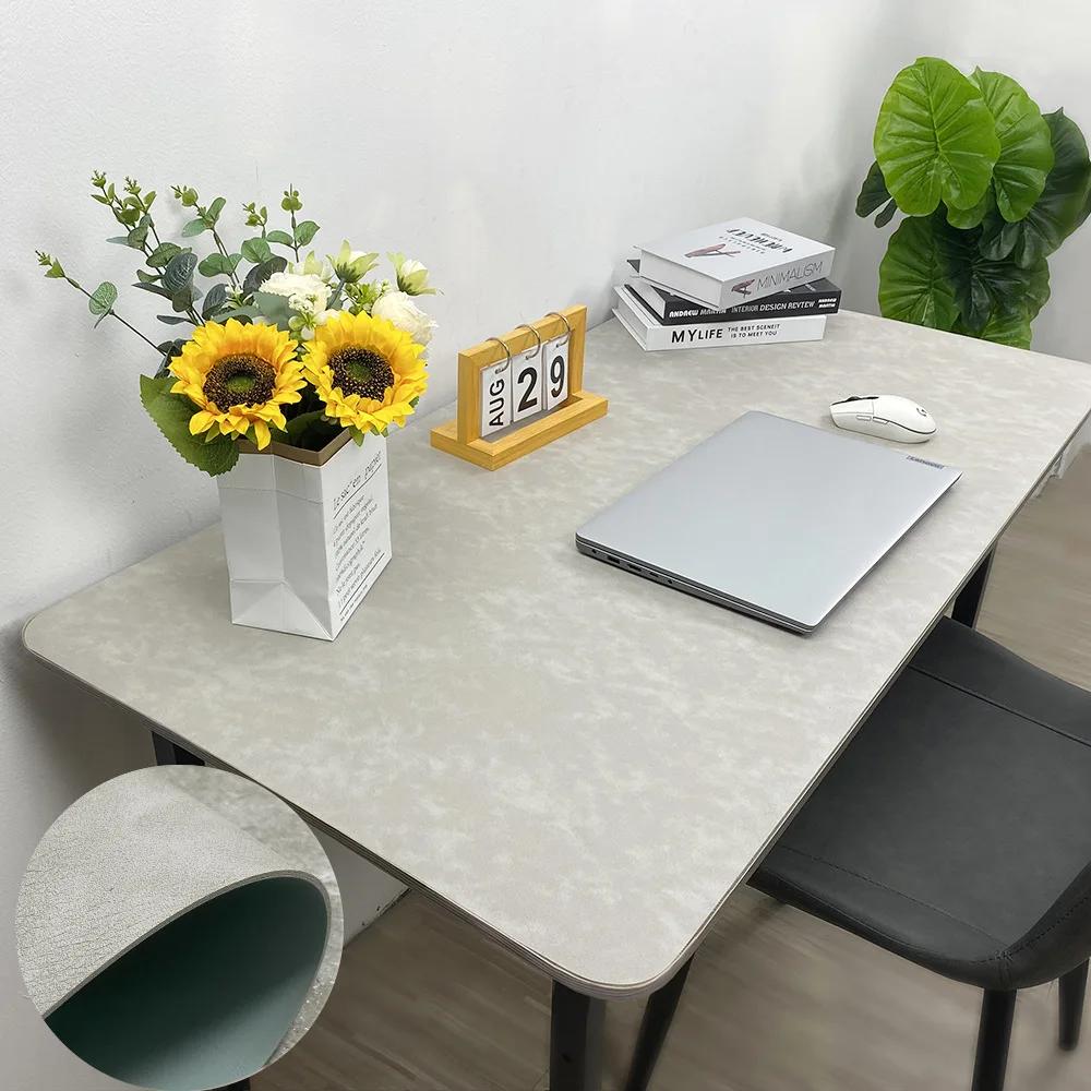 Large PU Leather Placemat Mouse Pad Double-Sided Desk Mat Faux Leather Texture for Office Study Writing Desk
