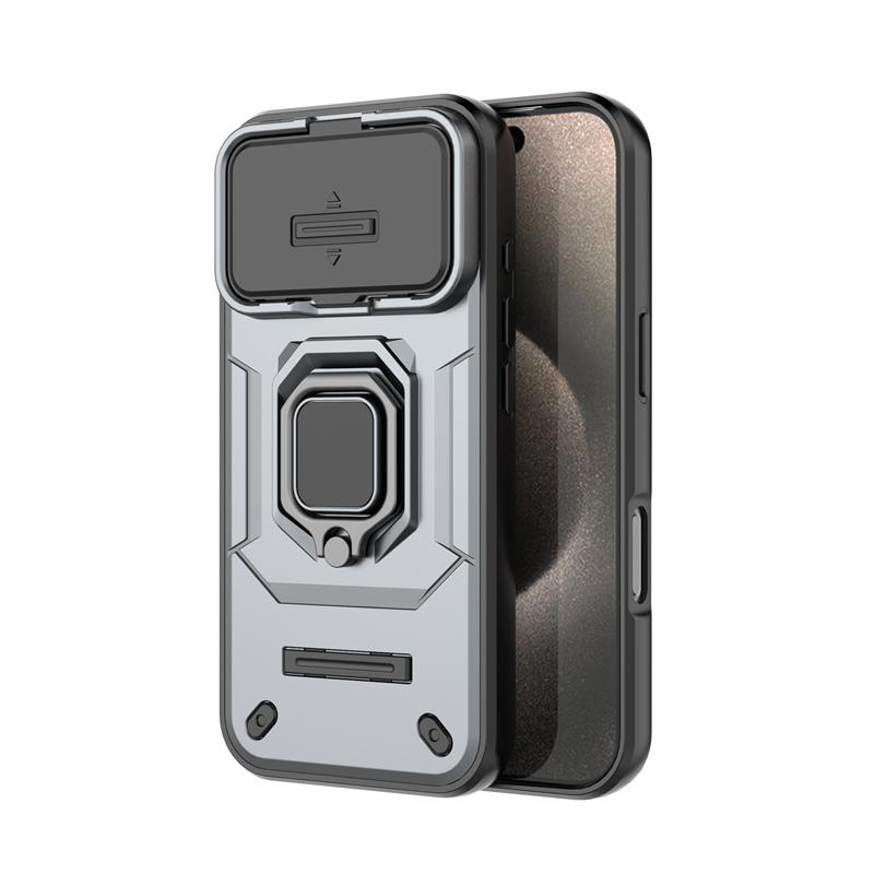 Shockproof Case For iPhone 17 Pro Case For iPhone 17 Pro Max Ring Holder Magnetic Back Cover For iPhone 17 Pro Push Window Case