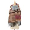 Knitted wool scarf women's autumn and winter mohair thickened winter warm scarf versatile shawl red