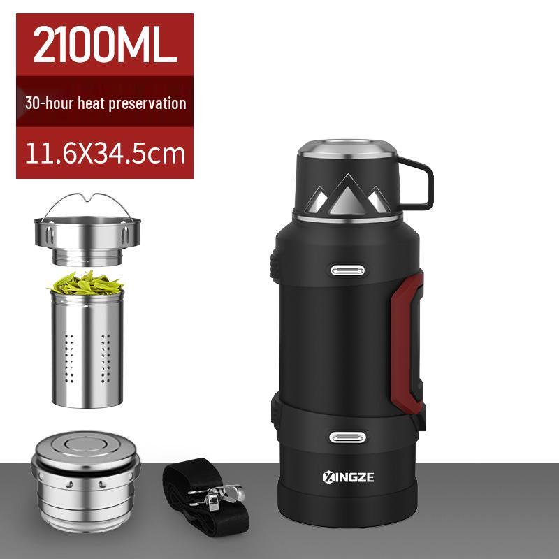 Large-Capacity Portable Thermos, 316 Stainless Steel, 3L & 5L Options, Ideal for Car Travel & Outdoor Use.