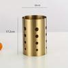 1PC Stainless Steel Golden Chopstick Rack Cutlery Holder Tableware Organizer Household Spoon Storage Container Kitchen Accessories