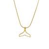 Women’s Minimalist Titanium Steel Fishtail Pendant Necklace – Versatile Light Luxury Clavicle Jewelry
