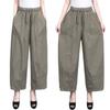 Summer Fashion All-match Thin Harem Pants Large Size Wide-leg Drape High Waist Thin Loose Casual Nine-point Pants
