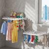 Anti-slip Sock Folding Clothes Dryer Windproof Multi-Clip Drying Rack Folding Drying Rack  Indoor