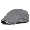 Czapka Płaska Streetwear Unisex Casual Regulowana Czapka Ivy Podróżna Vintage Wypłukiwana Bawełna Czapka Newsboy Prosta Codzienna Party Randki Kapelusz