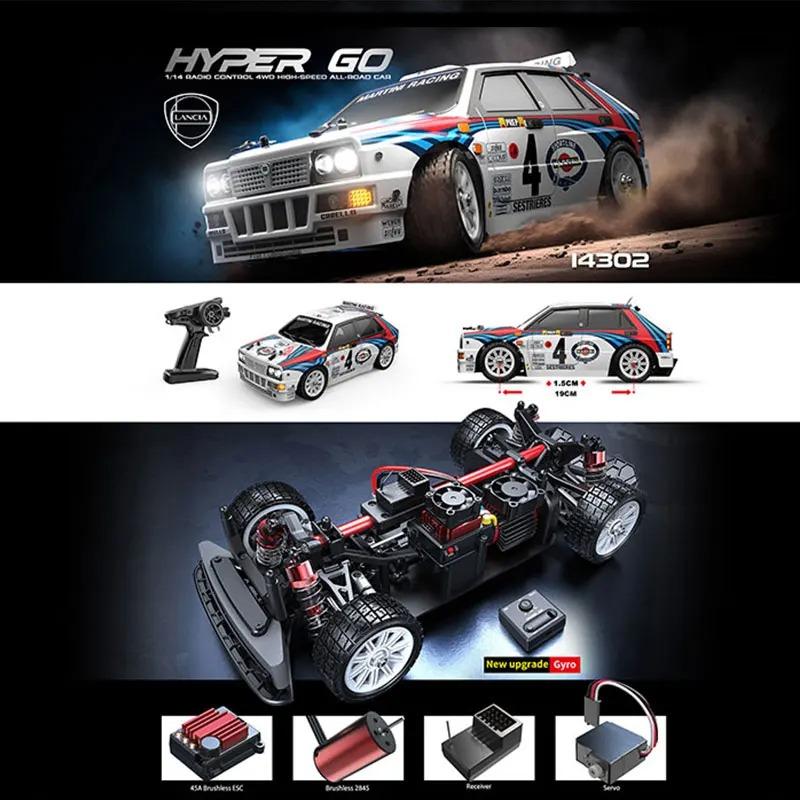 Hyper Go MJX 14301 14302 14303 114 4WD RC Car 65kmh Brushless 2.4G Remote Control Car Offroad High Speed RC Cars Truck Toy