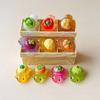 10pcs Set Creative Cartoon Mini Turtle Glow-in-the-dark Resin Figurines Toy Colorful Cute Design Desktop Ornament Home Decor