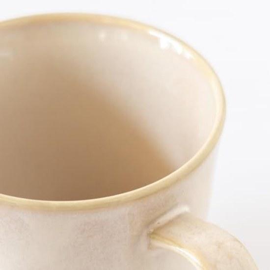 Aito Seisakusho Natural Color Mug Large 320ml Vanilla White Mino Ware Dishwasher Microwave Safe Made Japan 517326
