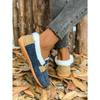 Autumn and Winter Plus Fluffy Metal Decoration One Pedal Warm Doudou Cotton Shoes Large Size Women's Shoes