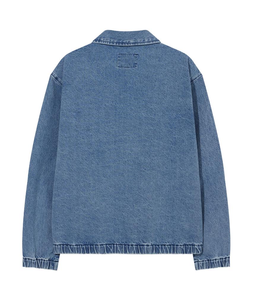 COVERNAT Denim Zip-Up Jacket Blue