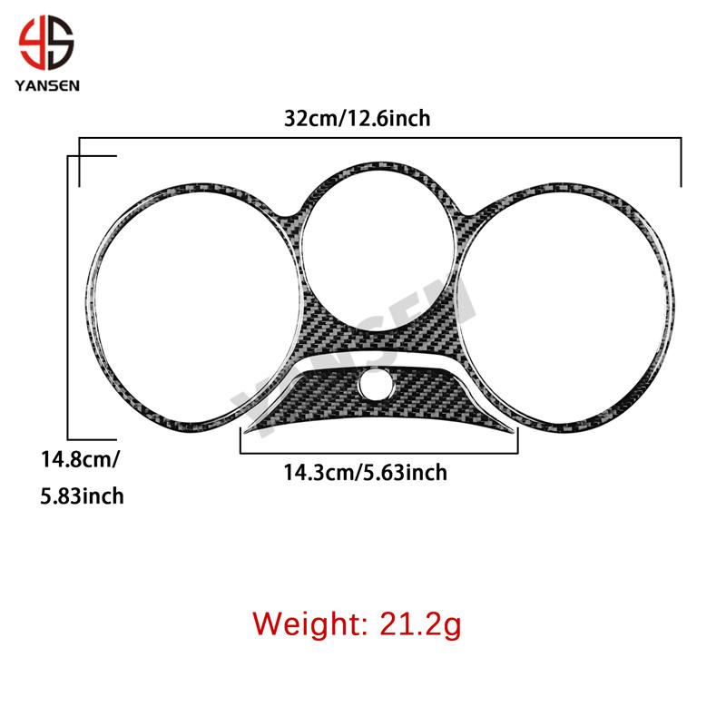 Naklejka z włókna węglowego na panel instrumentów samochodowych, prędkościomierz do Seat Leon 2005 2006 2007 2008 2009 2010 2011 2012