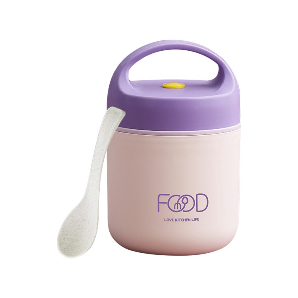 Enkel-/dubbellagers rostfritt stål Värmeisolering Lunchlåda Matbehållare Soppavärmare Bento-lådor med handtag för skolkontor Picknickresor