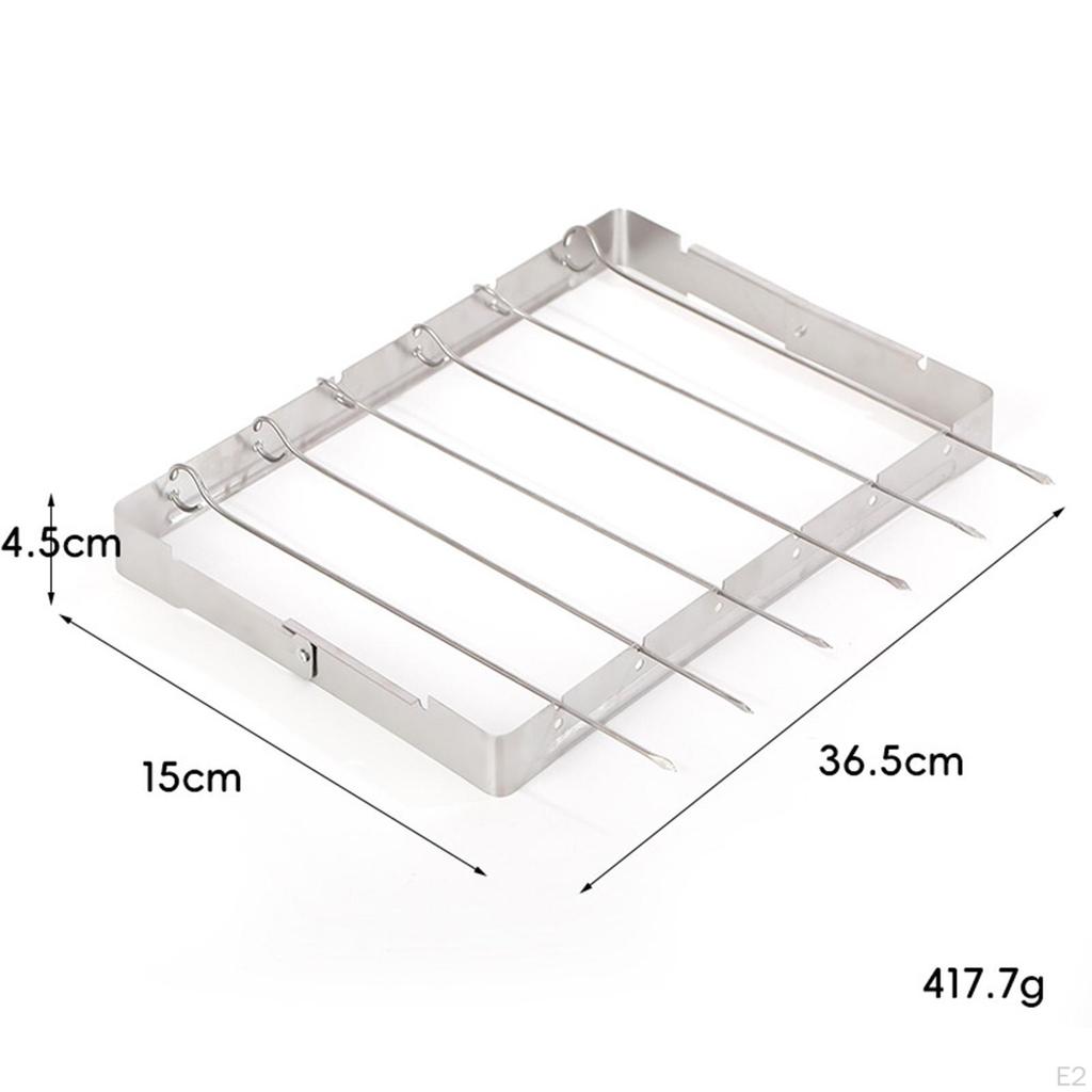 Grillrist Metallspyd Shish Kabob Kraftig Rustfritt Stål for Piknik