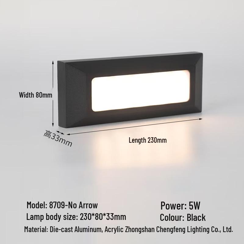 Waterproof LED Step Light for Outdoor Ramps & Corners, Die-Cast Aluminum Plinth Light