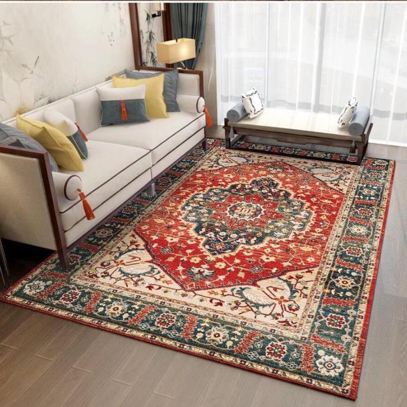 Light Color Retro Carpets for Living Room Original Kids Bedroom Carpets Large Size Entrance Rugs Room Decor Table Floor Mats