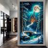 Large Size Mosaic DIY Full Diamond Painting Kits Art Forest Lakes and Moon Embroidery Cross Stitch Rhinestones
