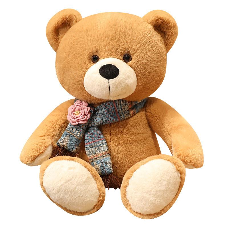 Flowers Scarf Bear Teddy Bear Doll Plush Toy Hug Bear Doll Girl Ragdoll Valentine's Day Gift