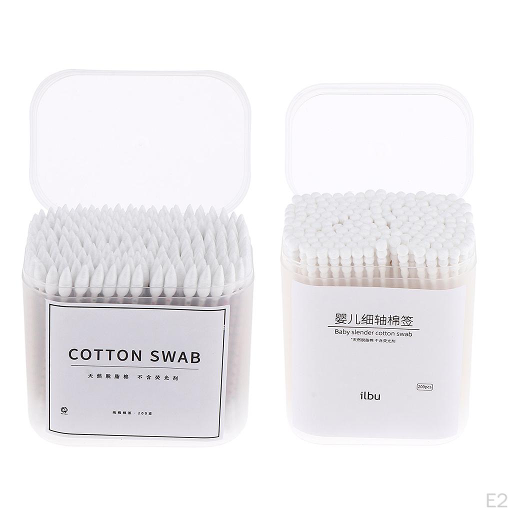 200 Pieces Double Head, Swabs, Makeup , Wands, Swabs