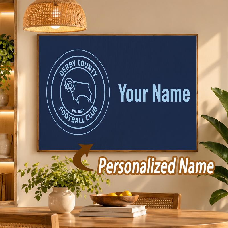 Custom Name Derby County 5D Diamond Painting Personalized Full Drill Diamond Art Kit Gift