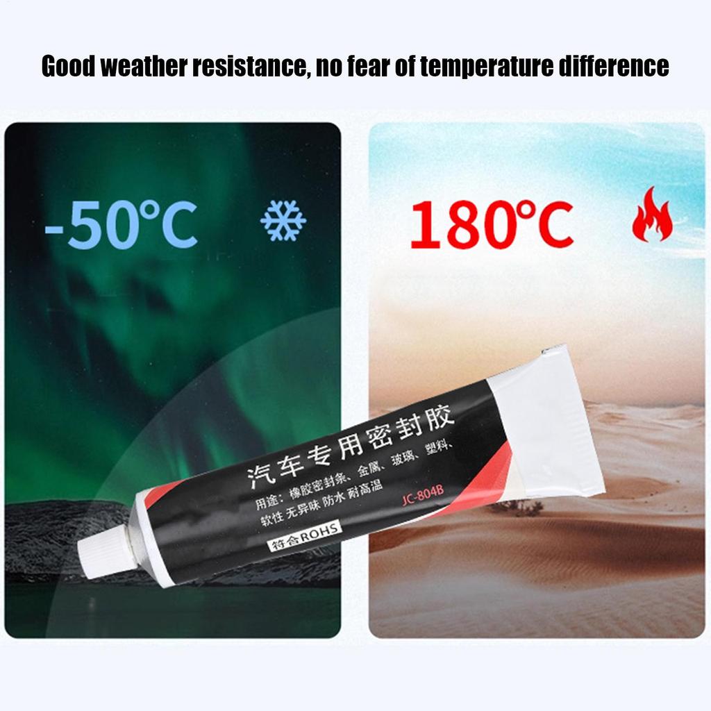 Black Automotive Sealant Windshield Silicone Adhesive Sealant Efficient Window Sealant Glue Universal Waterproof Repair Sealer