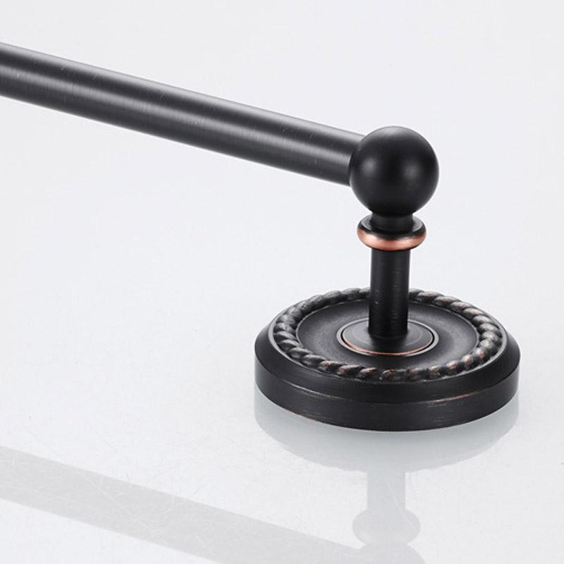 Black Brass Wall Mounted Bathroom Single Towel Shelf Rack Holder Bath Towel Hanger Bar Towel Rail Bathroom Accessories