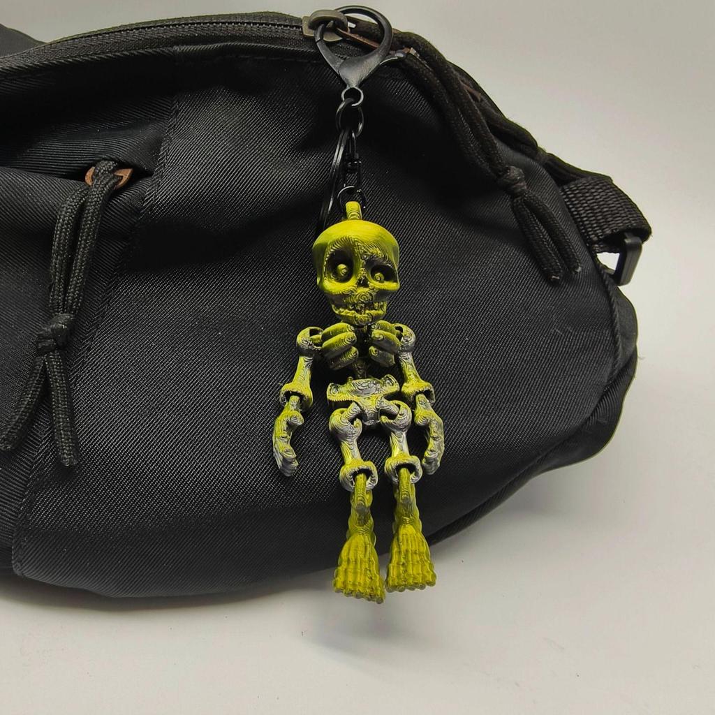 Fully Articulated 3D Skeleton Keychain