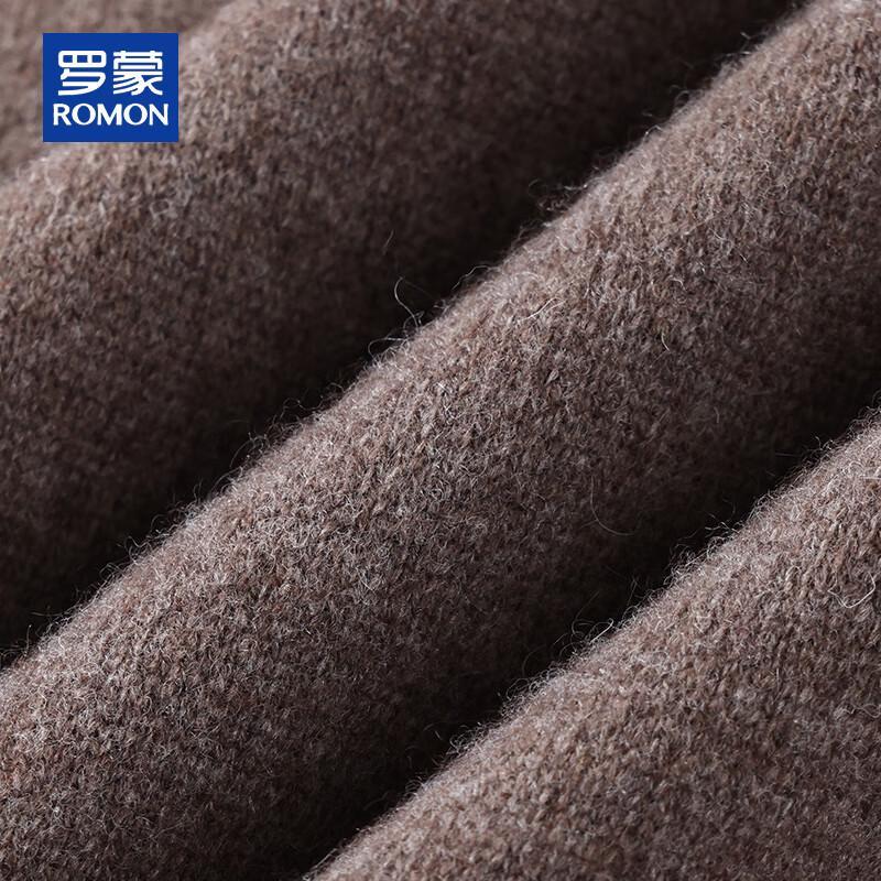 ROMON Men's Luxury Yak Down Wool Blend Half-High Collar Sweater