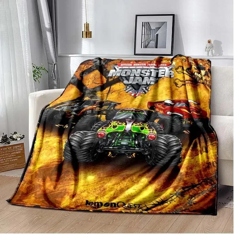 Monster Jam Grave Digger Truck Hot Wheels Sofadecke, leichte warme Isolierdecke, Bett, Büro, Auto, Knieschützer, Überwurfdecke