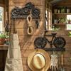 Rust-Proof Wall Mount Key Holder Retro Coat Hooks Creative Bicycle Cast Iron Hooks  Wall Decoration