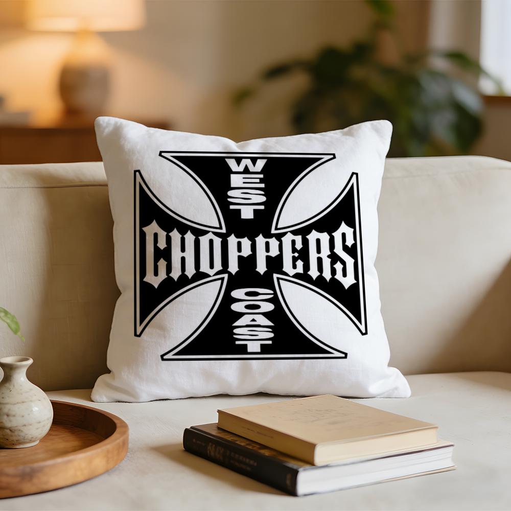 

WWest Coast CChoppers Cushion Cover Short plush pillowcase for bed sofa carwashable 30x30cm