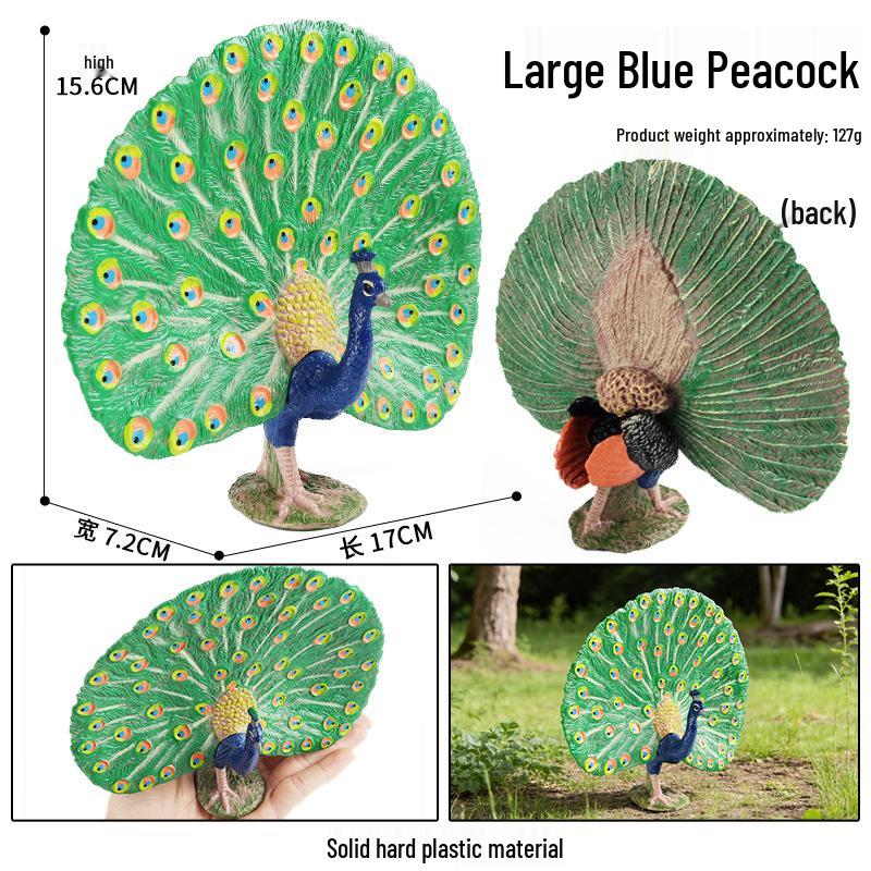 Kids' Bird Model Set: Toucan, Parrot, Ostrich, Peacock, Eagle, Pigeon, Owl.