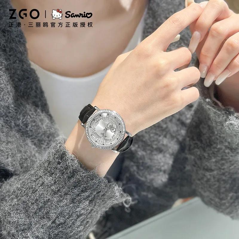 

2024 ZGO Sanrio HelloKitty Время приходит и уходит Часы Вращающаяся Девушка Цыганка Звезда Часы Прилив Подарок на День Рождения