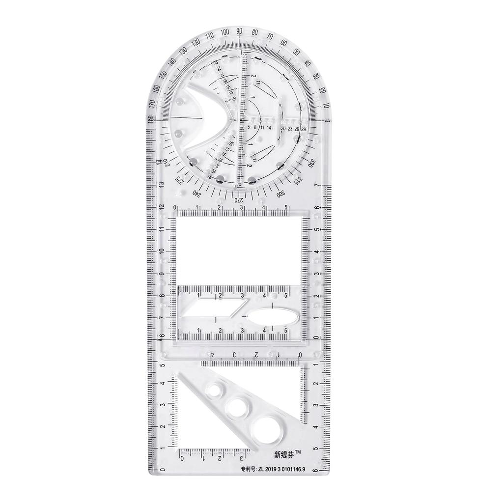 Rotatable Fast Drawing Template Ruler Art Design Construction Architect Stereo Geometry Ellipse Drafting Measuring Scale Ruler