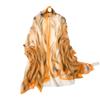 Big shawl, soft yarn, temperament pattern scarf, women's large size fashion simulation silk, commuting sunscreen, light luxury silk scarf