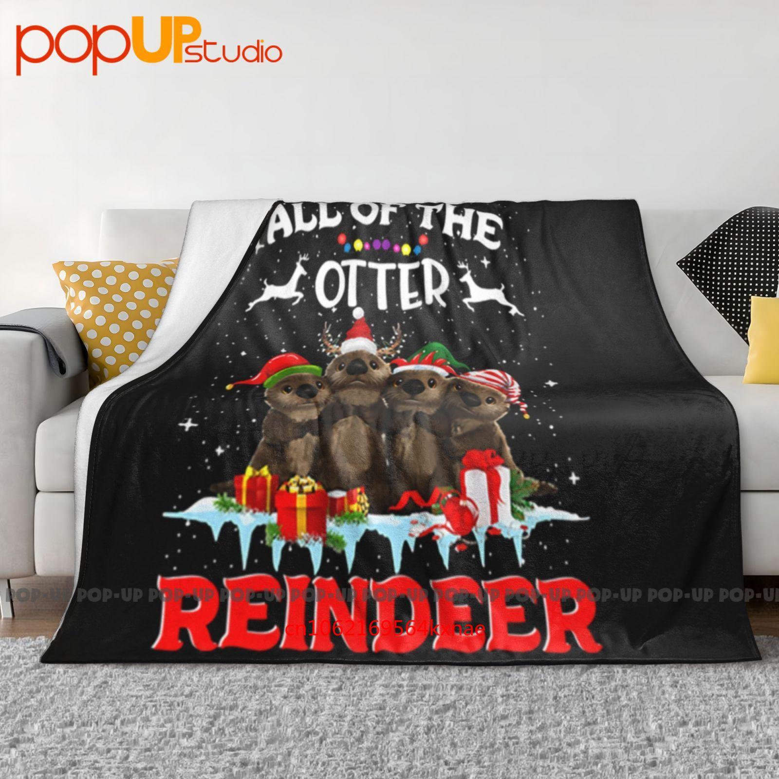 

All Of The Otter Reindeer Ultra-Soft Blanket Quilt Winter Sofa Cover Bed Covers 30x40in
