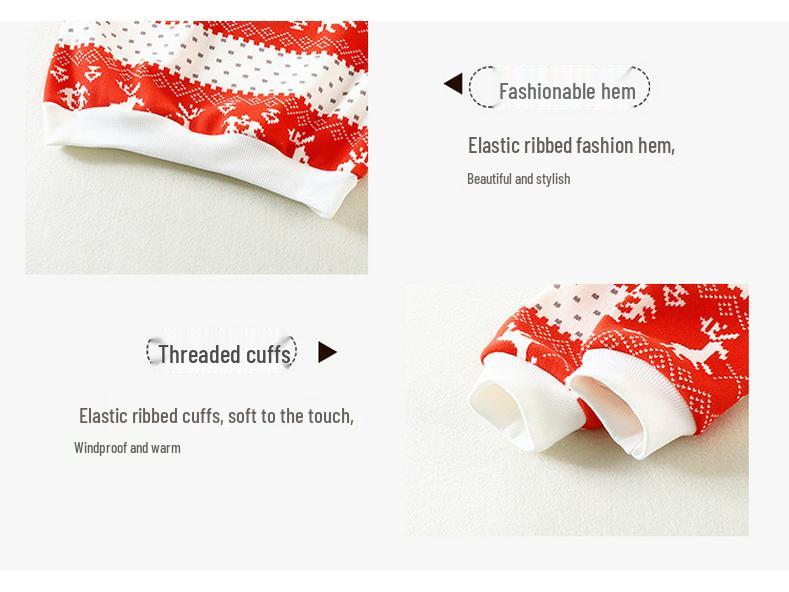 2025 New Year's Trendy Baby Fleece Sweatshirt - Warm Thickened Top for Girls & Boys