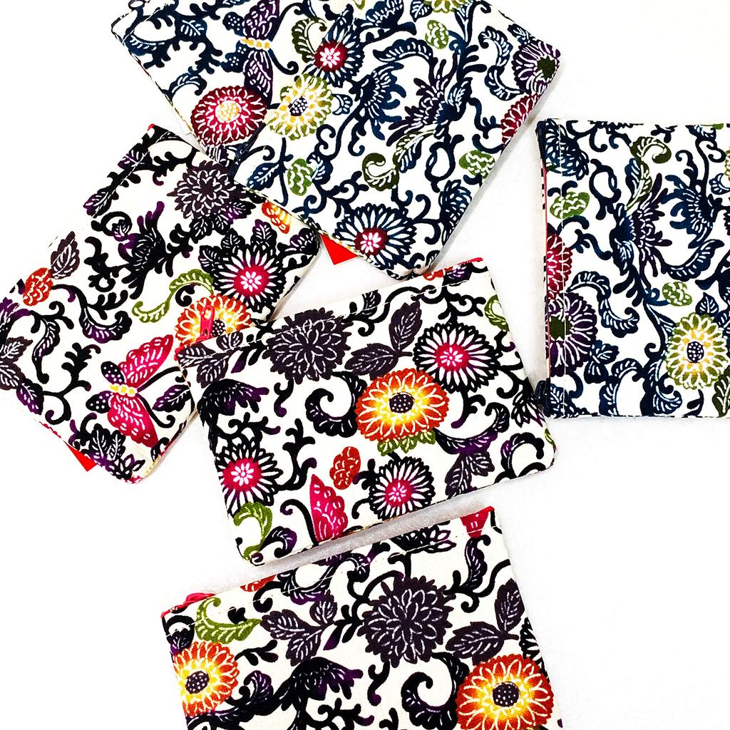 Kubakasaya Ryukyu Bingata Handy Small Item Medicine Coin Okinawa Bingata Handy Purple Pouch, Case, Case, Purse, Souvenir, Pouch,