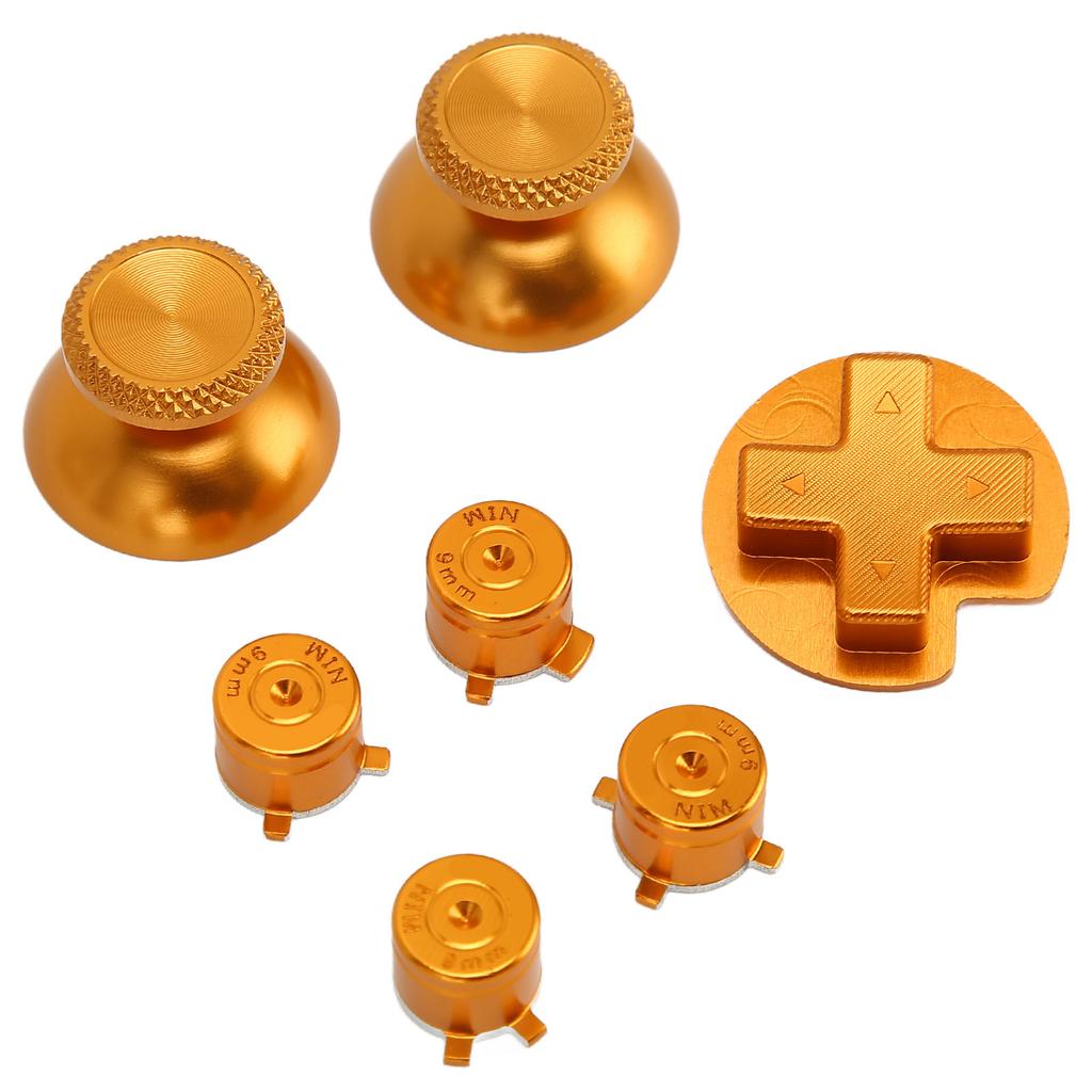 Gamepad Metal Buttons Aluminum Alloy DIY Replacement Game Controller Button Parts for Switch Pro Game Controller Gold