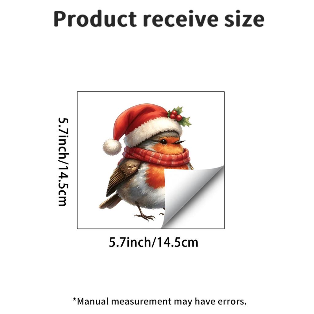 The Robin Christmas Static Window Sticker Does Not Damage The Glass of The Living Room Window.