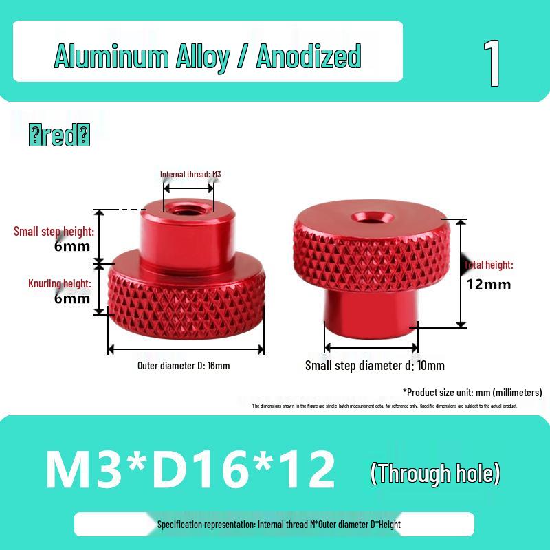 National Standard Aluminum Knurled Hand-Twist Nut M3-M10