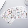 1pack/6pcs Fresh Watercolor Style Flat Stickers For Journal Scrapbook DIY Handmade Album Scrapbooking Decorative Paper Supplies